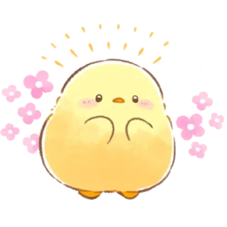 Sticker soft and cute chick (spring) - 9