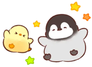 Sticker Soft and Cute Chicks New @softandqt - 1