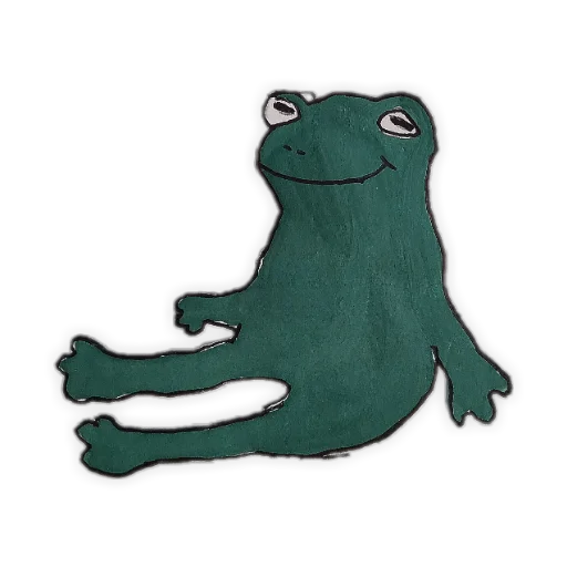 рисование лягушка животное