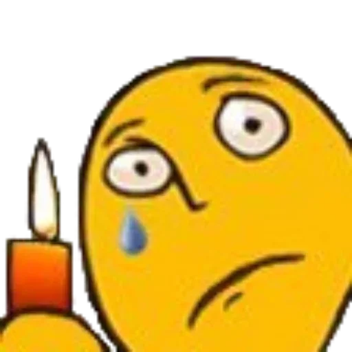 candle cartoon yellow