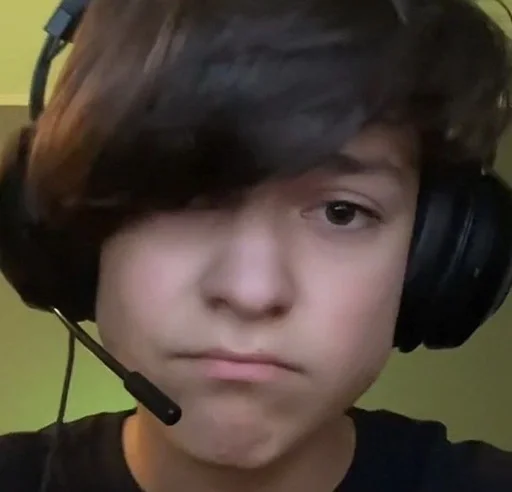 headphones person human face