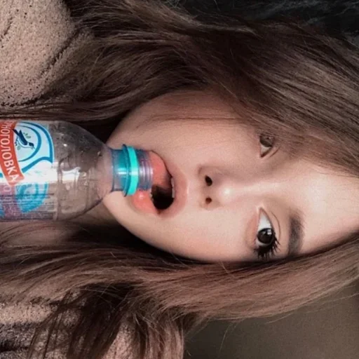 human face soft drink person