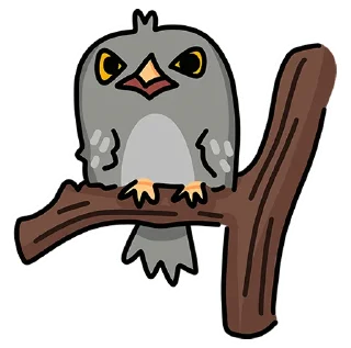 Sticker Сова Вова без надписей • @TgSticker - 10