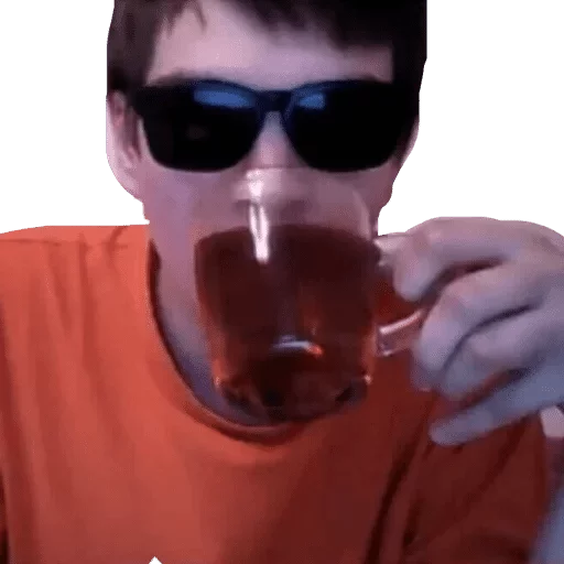 person goggles soft drink