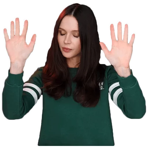 person sign language finger