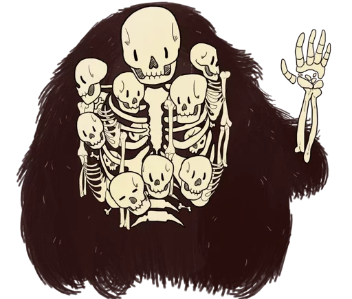 skull drawing illustration