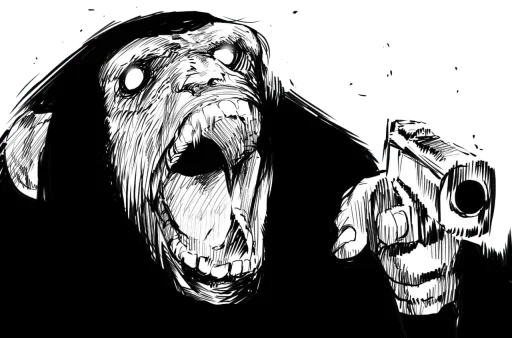 sketch drawing skull