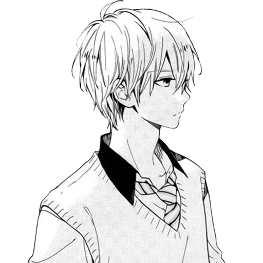 sketch anime human face