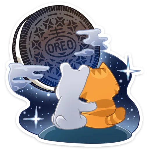 Стикер Персик и Спотти любят OREO @TgSticker - 9