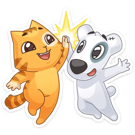 Стикер Персик и Спотти любят OREO @TgSticker - 2