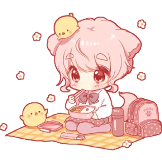 Стикер Весенний кун @nyasticks - 6