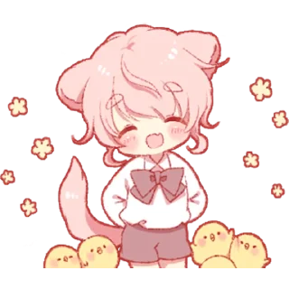 Стикер Весенний кун @nyasticks - 3