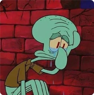 Стикер муд: сквидвард - 9