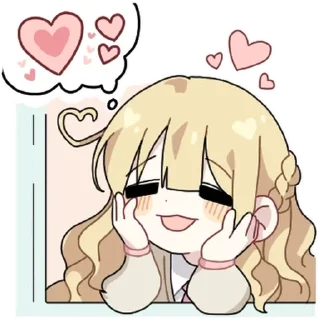 Sticker 오늘도 짝사랑하는 햇살소녀 By @KakaoEmoticon - 2