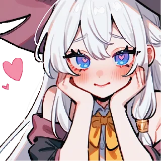 Sticker 𝒆𝒍𝒂𝒊𝒏𝒂 | stable waifu | @rosiewthrose - 1