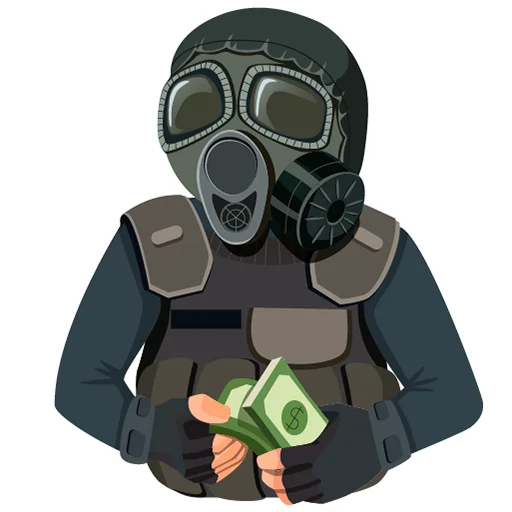 personal protective equipment cartoon gas mask