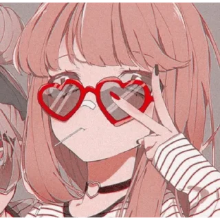 Sticker anime love <3q - 7