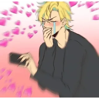 Sticker anime love <3q - 3