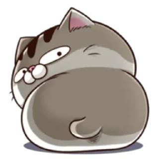 Sticker Fat Cat Ami @StickersCloud - 2