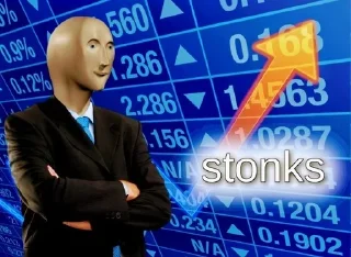 Стикер Stonks - 4