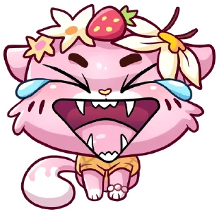 Sticker @stickers_vk Клубничная Ванилька без текста - 1