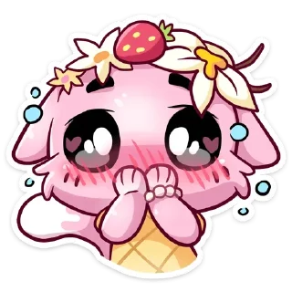 Sticker Клубничная Ванилька @TgStickerc - 7