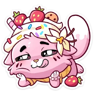 Sticker Клубничная Ванилька @TgStickerc - 10