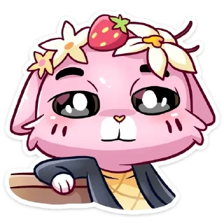 Sticker Клубничная Ванилька @TgStickerc - 5