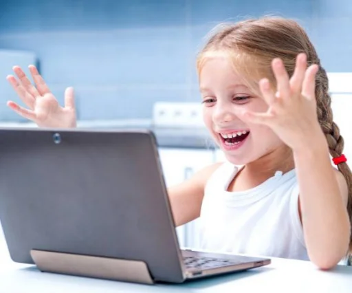 person human face laptop