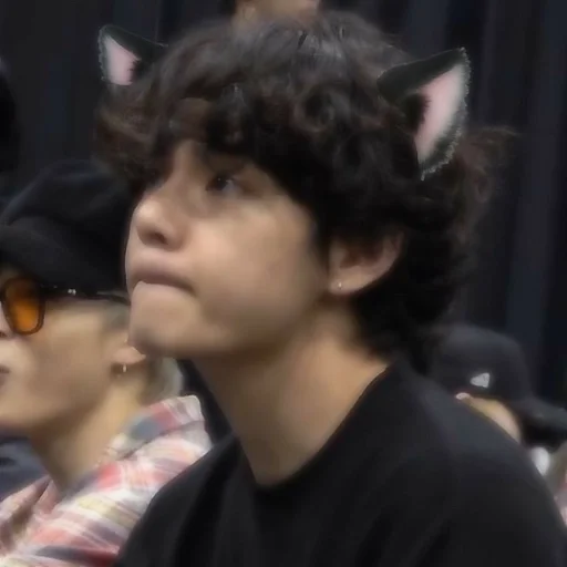 person human face black hair