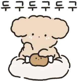 Sticker 복슬복슬 아기푸들이랑 놀아주세요! 5 By @KakaoEmoticon - 8