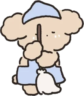 Sticker 복슬복슬 아기푸들이랑 놀아주세요! 5 By @KakaoEmoticon - 2