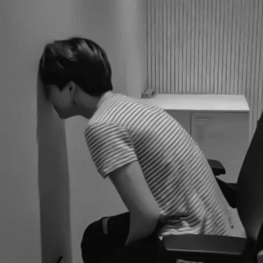 Человек комнатный черно-белый