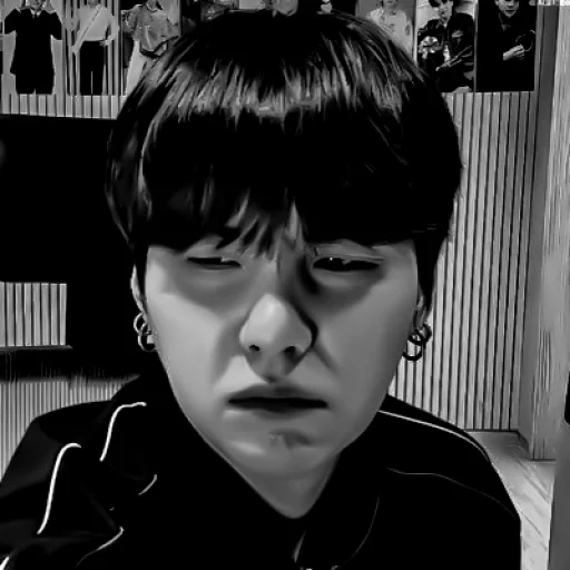 human face person black and white