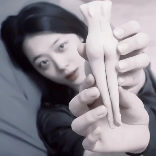 person human face finger