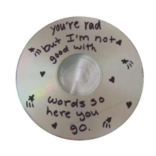 text circle compact disk