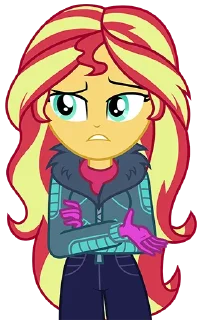 Стикер @mlpstickers Sunset Shimmer pack - 9