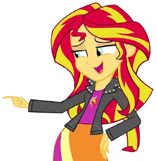 Стикер @mlpstickers Sunset Shimmer pack - 2