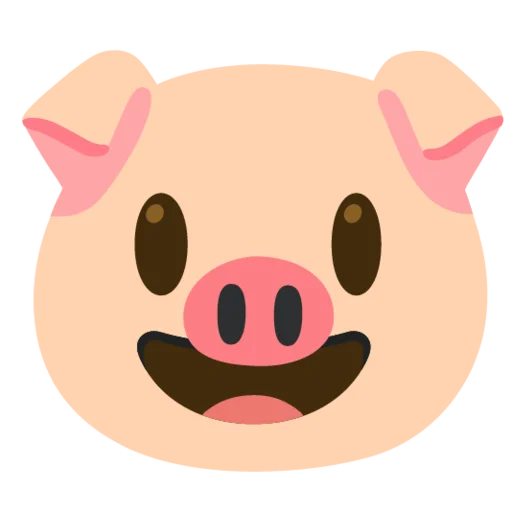 Свиня емодзі - 
