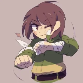 Sticker Swapfell Chara|💚//by. @balaui101 - 11