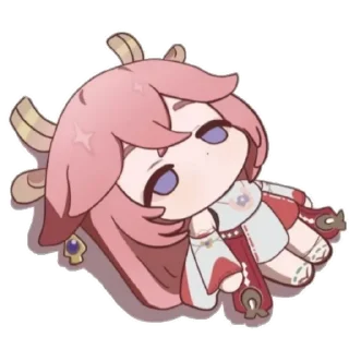 Стикер YAE MIKO🩷🍥💮🪷 (@emopix) - 7