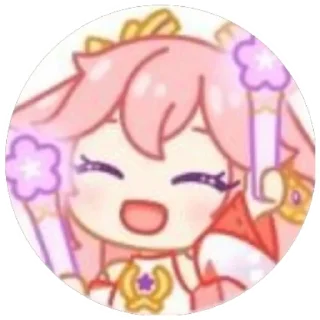 Стикер YAE MIKO🩷🍥💮🪷 (@emopix) - 8