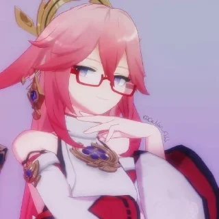 Sticker 🍡🦋•YAE MIKO•🦋🍡 (@emopix) - 1