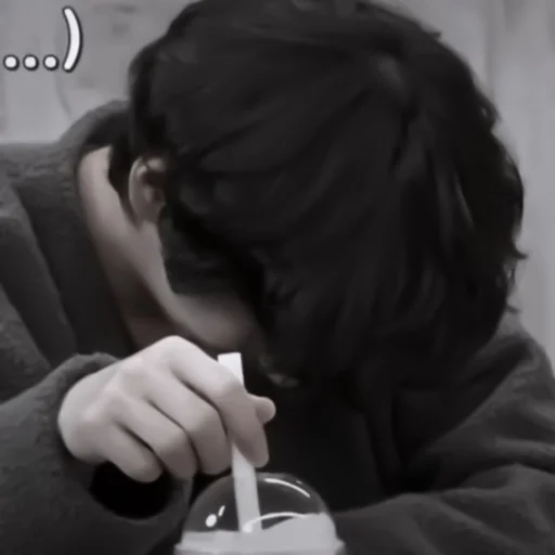 person indoor black and white