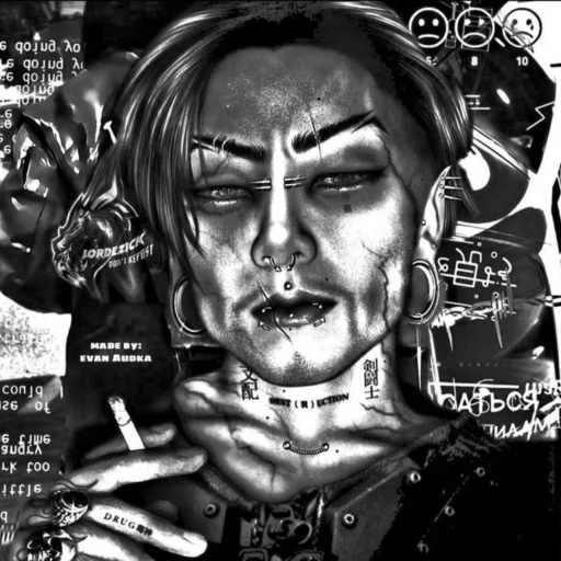 СМС человеческое лицо рисование