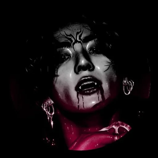 horror human face lip