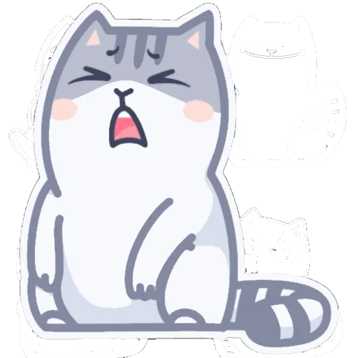 Sticker серый персик. - 1