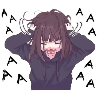 Стикер Menhera chan 1 - 5