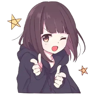 Стикер Menhera chan 1 - 9