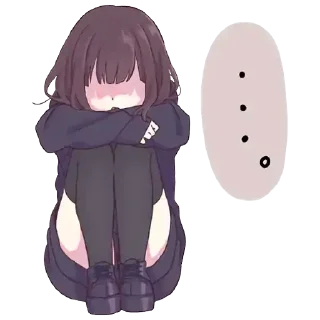 Стикер Menhera chan 1 - 6